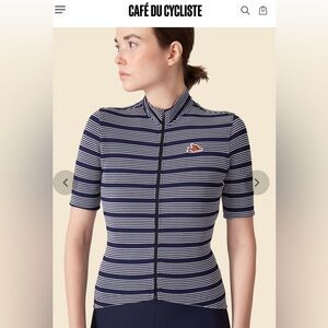 Cafe Du Cycliste Francine Women’s Midweight Jersey Navy, size XL